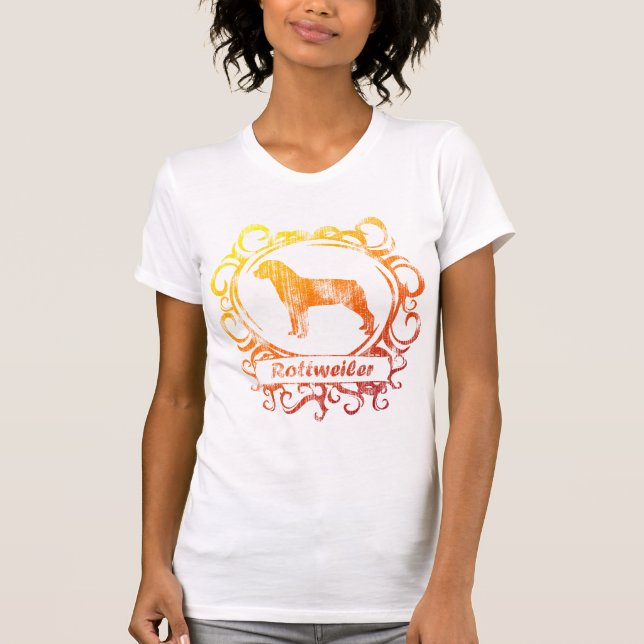 Classy Weathered Rottweiler T-Shirt (Front)