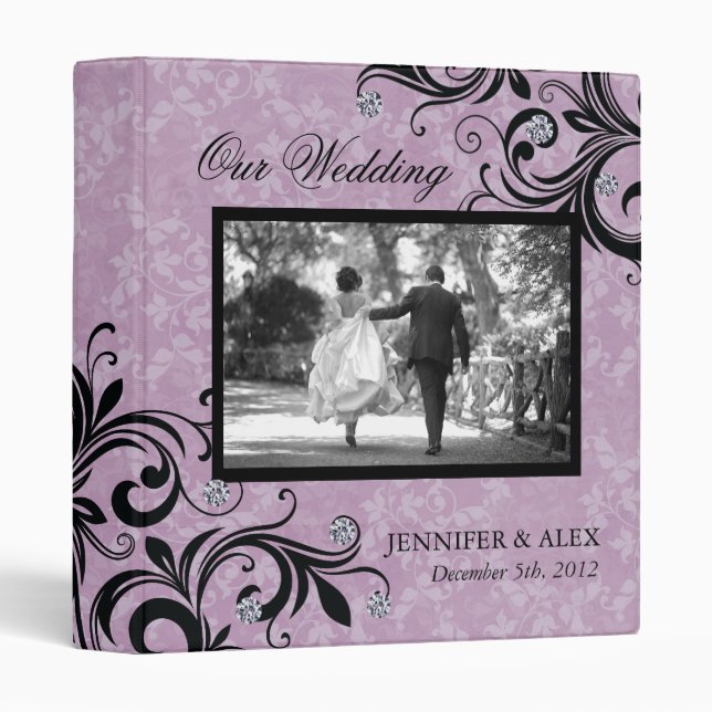 Classy Wedding Album 3 Ring Binder (Front/Spine)