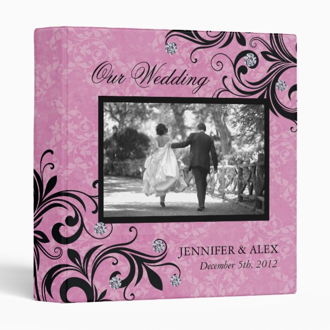 Classy Wedding Album 3 Ring Binder (Front/Spine)