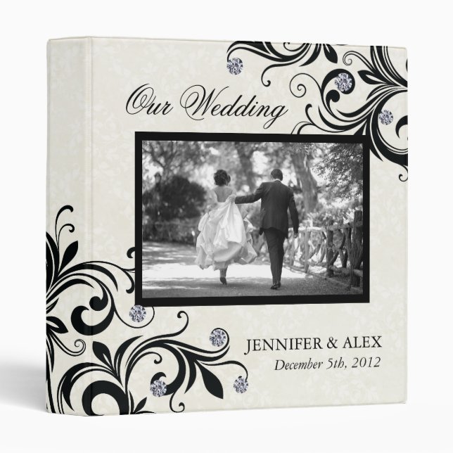 Classy Wedding Album 3 Ring Binder (Front/Spine)