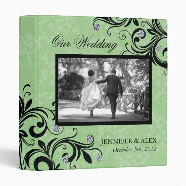 Classy Wedding Album 3 Ring Binder (Front/Spine)