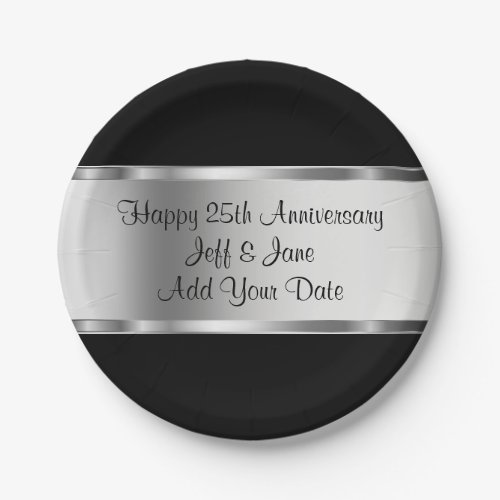 Classy Wedding Anniversary Paper Plates