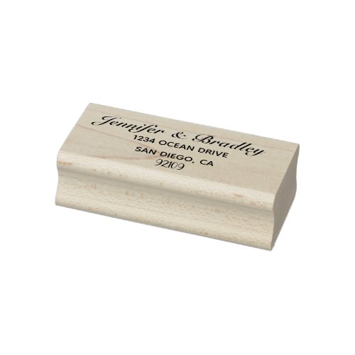 Classy Wedding Custom Return Address Rubber Stamp