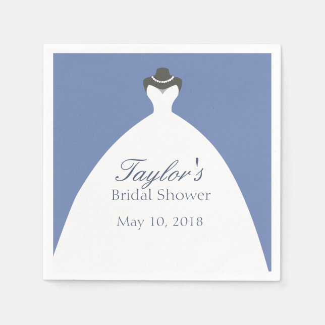 Classy Wedding Gown Napkins (Front)