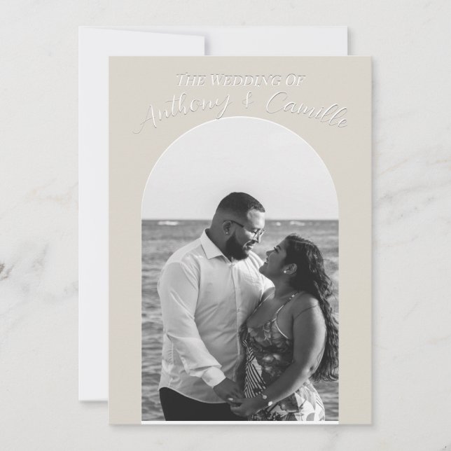 Classy Wedding Invitation Custom with Photo (Front)