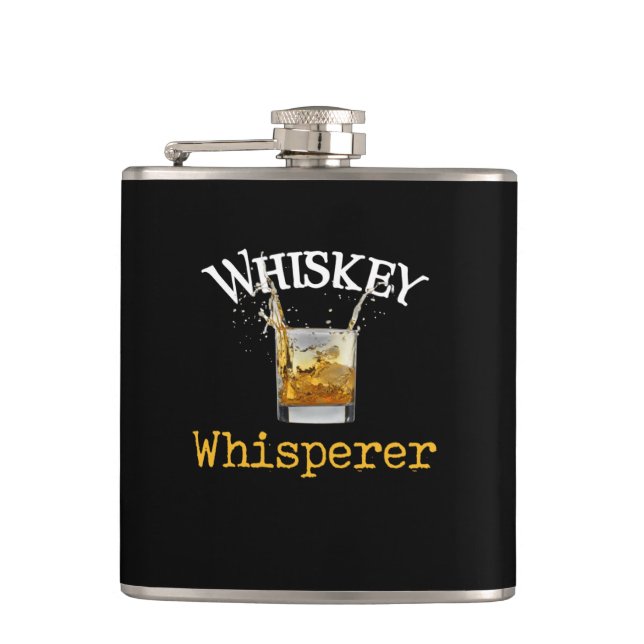 Classy Whiskey Whisperer Flask (Front)