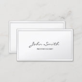 Classy White Border Anesthesiologist Business Card (Front/Back)