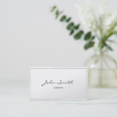 Classy White Border Librarian Business Card (Standing Front)