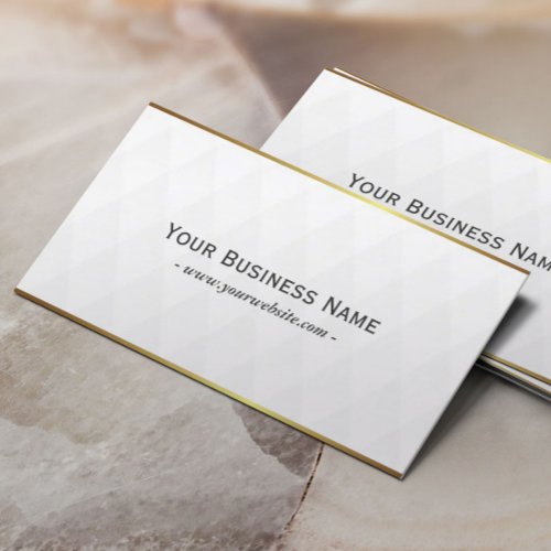 Classy White Diamond Grid Pattern Business Card