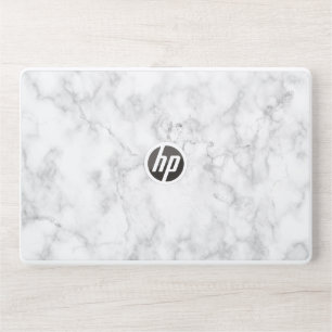 Classy White Marble HP Laptop Skin
