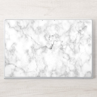 Classy White Marble HP Laptop Skin