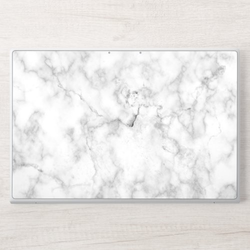 Classy White Marble HP Laptop Skin