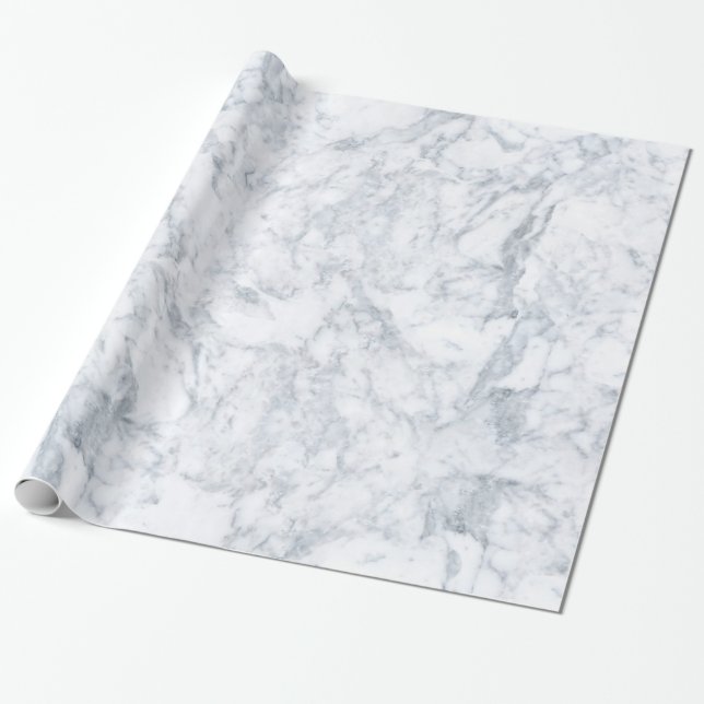 Classy White Marble Look Wrapping Paper (Unrolled)