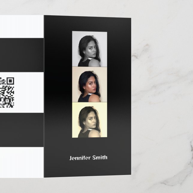 Classy White Modern Artist Overview Brochure (Outside Right)