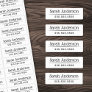 Classy white or any color name number waterproof labels