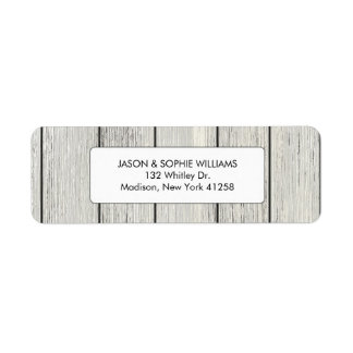 Classy White Painted Wood Label
