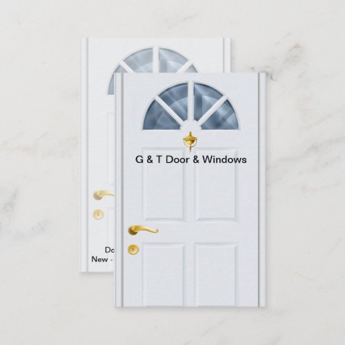 Classy Windows And Doors Remodeling Business Card
