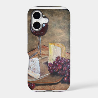 Classy Wine and Cheese Art iPhone 17 Case