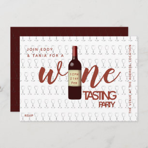 Classy Wine Tasting Party Invitations Minimalist