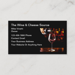 Classy Wine Theme Business Cards