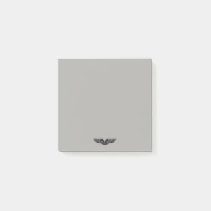 Classy Wings Gray Post-it Notes