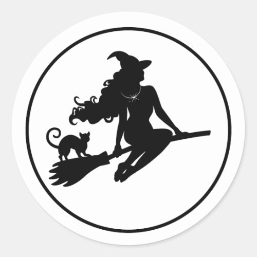 Classy Witch Halloween Stickers