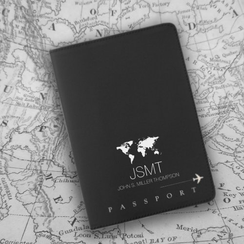 classy world wide travel black passport holder