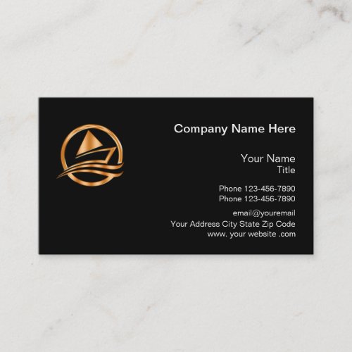 Classy Yacht Broker Boat Sales Theme Business Card
