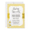 Classy Yellow Chevron Plumeria Baby Shower