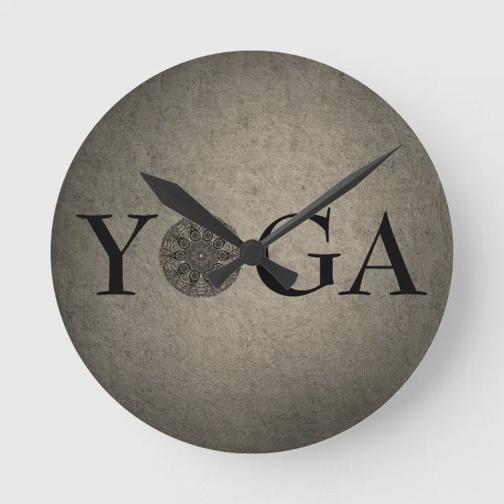 Classy YOGA Wall Clock Zazzle