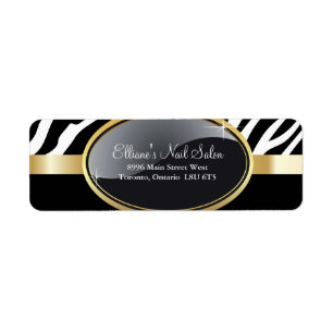 Classy Zebra Print Return Address Labels