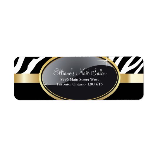 classy-zebra-print-return-address-labels-zazzle