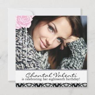 Classy Zebra Print - Teen Birthday Party Invites