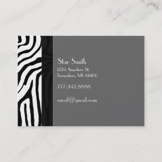 Classy Zebra Skin on Any Color Card
