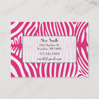 Classy Zebra Skin on Any Color Card Honeysuckle