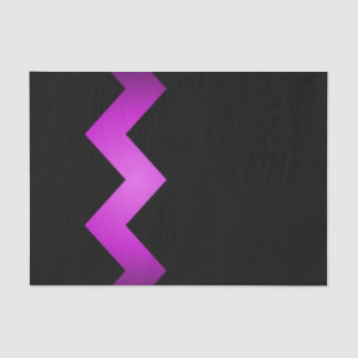 Classy Zigzag Purple on Black Tissue Paper