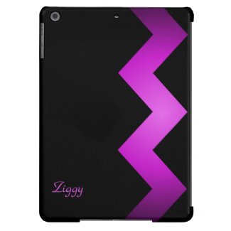 Classy Zigzag Purple Personalized iPad Air Covers