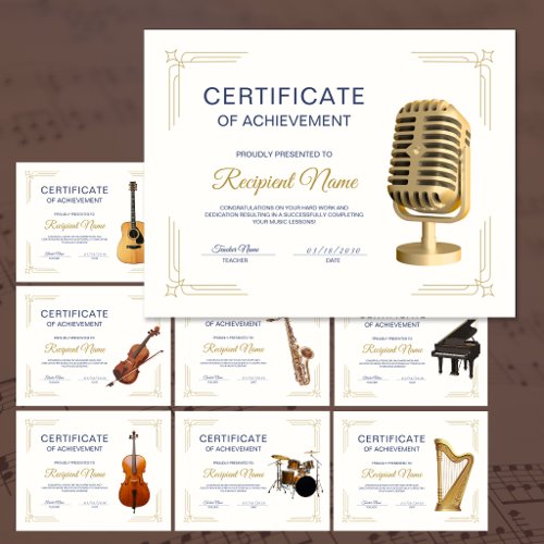 ClassyFrame Singing Voice Course Award Certificate