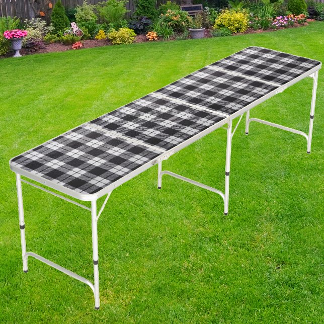 Clastic Black Plaid Beer Pong Table (Creator Uploaded)
