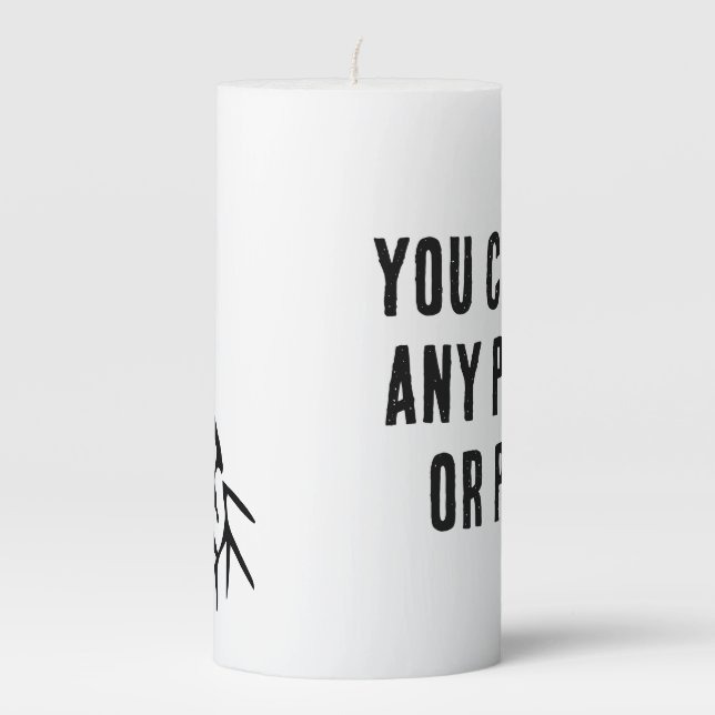 ClasWonderful Csic Chinese Calligraphy-Water-#001- Pillar Candle (Front)