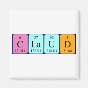 Claud periodic table name magnet