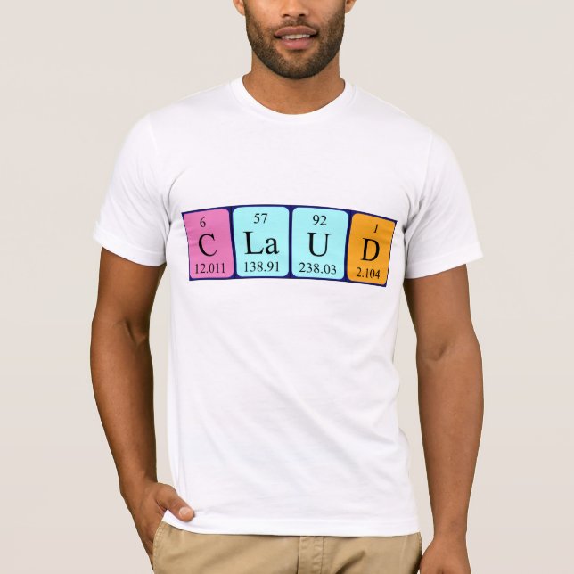 Claud periodic table name shirt (Front)