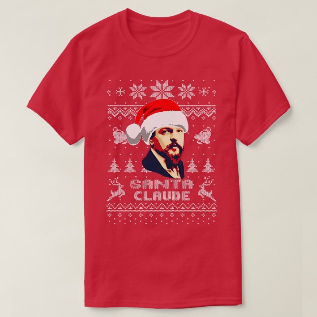 Claude Debussy Santa Claude T-Shirt (Design Front)