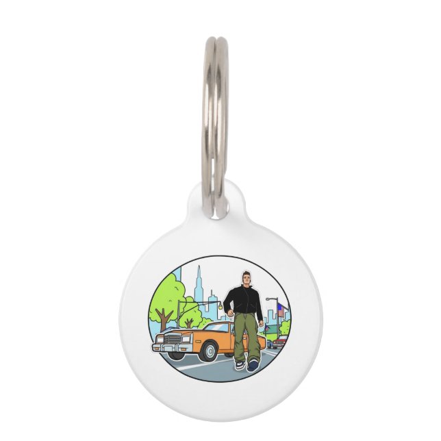 Claude - GTA 3 Pet ID Tag (Front)