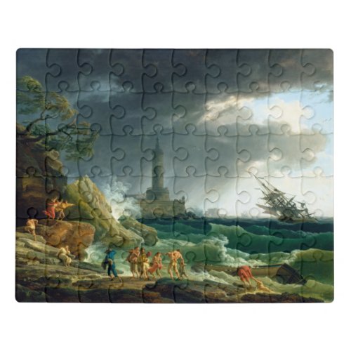 Claude_Joseph Vernet A Storm on a Mediterranean Po Jigsaw Puzzle
