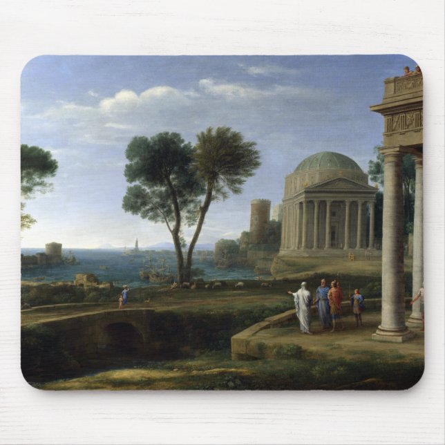 Claude Lorrain Landscape with Aeneas at Delos Mouse Pad (Front)