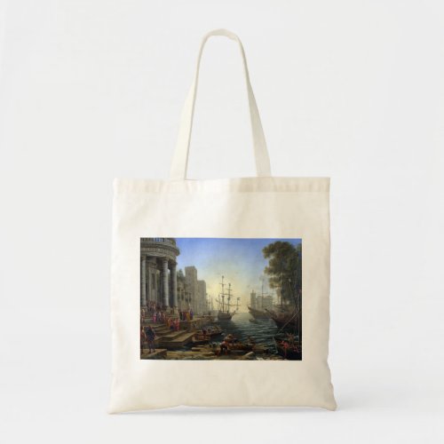 Claude Lorrain Seaport with the Embarkation Tote Bag