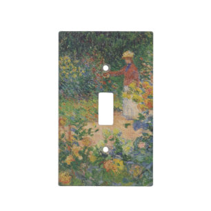 Claude Monet 1895 Vintage In the Garden Light Switch Cover