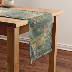 Claude Monet 1895 Vintage In the Garden Short Table Runner