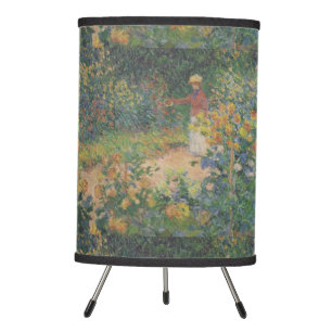 Claude Monet 1895 Vintage In the Garden Tripod Lamp
